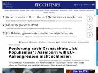 Bild zum Artikel: Forderung nach Grenzschutz „ist Populismus“: Asselborn will EU-Außengrenzen nicht schließen