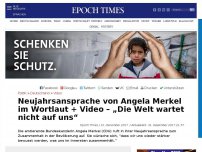 Bild zum Artikel: Die Neujahrsansprache von Angela Merkel im Wortlaut