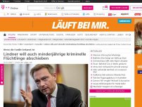 Bild zum Artikel: Lindner will auch minderjährige kriminelle Flüchtlinge abschieben