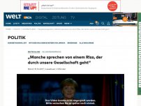 Bild zum Artikel: „Manche sprechen von einem Riss, der durch unsere Gesellschaft geht“