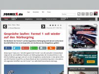 Bild zum Artikel: Gespräche laufen: Formel 1 soll wieder auf den Nürburgring