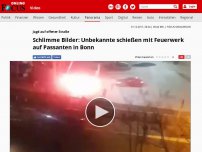 Bild zum Artikel: Jagd auf offener Straße - Unfassbare Aufnahmen: Unbekannte feuern aus Auto Raketen auf Bonner Passanten ab
