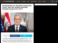 Bild zum Artikel: Rechtzeitig vor Neujahrsanprache 2018: Van der Bellen beendet Neujahrsanprache 2017