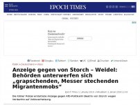 Bild zum Artikel: Kölner Polizei erstattet Anzeige gegen AfD-Politikerin von Storch