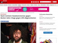 Bild zum Artikel: Noah Becker - Nach rechtem Hasskommentar gegen Becker-Sohn: Klage gegen AfD-Abgeordneten