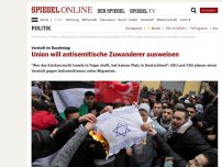 Bild zum Artikel: Vorstoß im Bundestag: Union will antisemitische Zuwanderer ausweisen