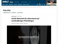 Bild zum Artikel: Große Mehrheit für Alterstests bei minderjährigen Flüchtlingen