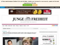 Bild zum Artikel: „Wäre ich Merkel, ich könnte nicht mehr in den Spiegel schauen“