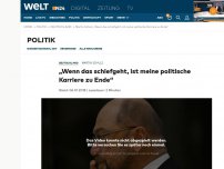 Bild zum Artikel: „Wenn das schiefgeht, ist meine politische Karriere zu Ende“