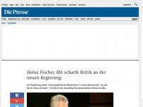 Bild zum Artikel: Heinz Fischer übt scharfe Kritik an der neuen Regierung