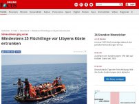 Bild zum Artikel: Schlauchboot ging unter - Mindestens 25 Flüchtlinge vor Libyens Küste ertrunken