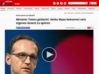 Bild zum Artikel: Kontroverse um NetzDG - Minister-Tweet gelöscht: Heiko Maas bekommt sein eigenes Gesetz zu spüren