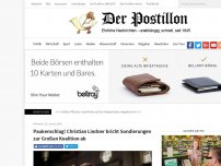 Bild zum Artikel: Paukenschlag! Christian Lindner bricht Sondierung zwischen Union und SPD ab