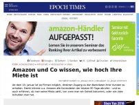 Bild zum Artikel: Amazon und Co wissen, wie hoch Ihre Miete ist