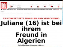 Bild zum Artikel: Polizei hat Kontakt zu ihr - Juliane (16) ist bei ihrem Freund in Algerien