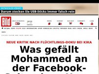 Bild zum Artikel: Flüchtlings-Doku bei Kika - Was mag Mohammed an der Seite eines Hasspredigers?