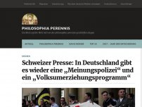 Bild zum Artikel: Schweizer Presse: In Deutschland gibt es wieder eine „Meinungspolizei“ und ein „Volksumerziehungsprogramm“