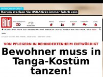 Bild zum Artikel: Skandal im Heim - Behinderter musste im Borat-Kostüm tanzen