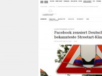 Bild zum Artikel: Deutschlands bekannteste Streetart-Künstlerin wird von Facebook zensiert