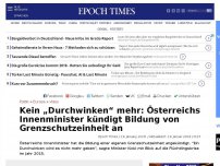 Bild zum Artikel: Kein „Durchwinken“ mehr: Österreichs Innenminister kündigt Bildung von Grenzschutzeinheit an