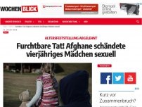Bild zum Artikel: Furchtbare Tat! Afghane schändete vierjähriges Mädchen sexuell