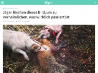 Bild zum Artikel: Jäger löschen dieses Bild, um zu verheimlichen, was wirklich passiert ist