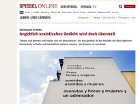 Bild zum Artikel: Berlin: Hochschule lässt angeblich sexistisches Gedicht übermalen