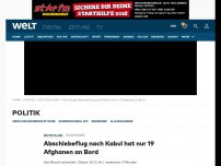 Bild zum Artikel: Abschiebeflug nach Kabul gestartet - nur 17 Afghanen an Bord