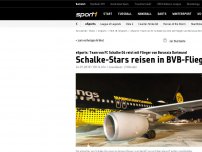 Bild zum Artikel: Kurios! Schalke-Stars reisen in BVB-Teamflieger