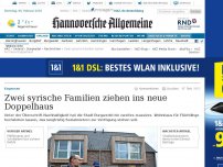 Bild zum Artikel: Zwei syrische Familien ziehen ins neue Doppelhaus 