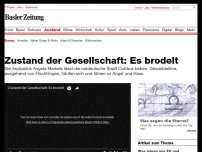 Bild zum Artikel: Zustand der Gesellschaft: Es brodelt.