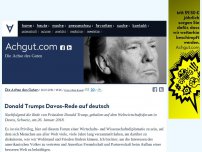 Bild zum Artikel: Donald Trumps Davos-Rede auf deutsch