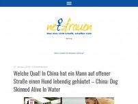 Bild zum Artikel: Welche Qual! In China hat ein Mann auf offener Straße einen Hund lebendig gehäutet – China: Dog Skinned Alive In Water