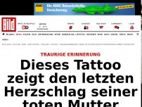 Bild zum Artikel: Traurige Erinnerung - Dieses Tattoo ist der letzte Herzschlag seiner Mutter