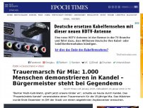 Bild zum Artikel: Trauermarsch für Mia: 1.000 Menschen demonstrieren in Kandel – Bürgermeister steht bei Gegendemo