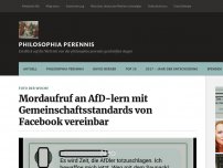 Bild zum Artikel: Mordaufruf an AfD-lern mit Gemeinschaftsstandards von Facebook vereinbar