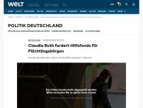 Bild zum Artikel: Claudia Roth fordert Hilfsfonds für Flüchtlingsbürgen