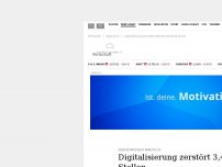 Bild zum Artikel: Digitalisierung wird jeden Zehnten die Arbeit kosten