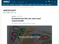 Bild zum Artikel: Es bröckelt der Kitt, der unser Land zusammenhält