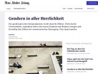 Bild zum Artikel: Gendern in aller Herrlichkeit