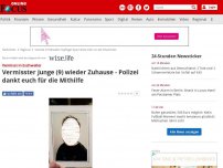 Bild zum Artikel: Eschweiler - Junge (9) aus Eschweiler kehrte nicht von der Schule heim! Wo ist Yiyan Wunder?