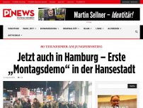 Bild zum Artikel: 80 Teilnehmer am Jungfernstieg Jetzt auch in Hamburg – Erste „Montagsdemo“ in der Hansestadt