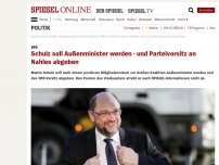 Bild zum Artikel: Koalitionsverhandlungen: Martin Schulz soll Außenminister werden
