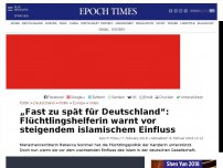 Bild zum Artikel: „Fast zu spät für Deutschland“: Flüchtlingshelferin warnt vor steigendem islamischen Einfluss