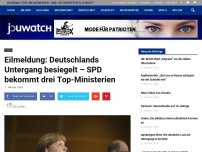 Bild zum Artikel: Eilmeldung: Deutschlands Untergang besiegelt – SPD bekommt drei Top-Ministerien