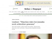 Bild zum Artikel: GroKo-Vertrag: Lindner: 'Manches wäre bei Jamaika noch schlechter gewesen'