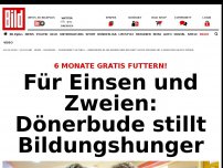 Bild zum Artikel: Für Einsen und Zweien - Dönerbude belohnt Zeugnis: 6 Monate Gratisfuttern!