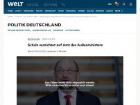 Bild zum Artikel: Schulz verzichtet auf Amt des Außenministers