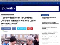 Bild zum Artikel: Tommy Robinson in Cottbus: „Warum nennen Sie diese Leute rechtsextrem?“