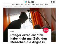 Bild zum Artikel: Pfleger erzählen: 'Ich habe nicht mal Zeit, den Menschen die Angst zu nehmen'